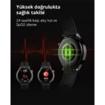 AUKEY SW-2P-GY AKILLI SAAT 3.7CM LCD BLUETOOTH ÇAĞRI SAĞLIK GÖZETİMİ SPOR BİLDİRİMLERİ IP67 GRİ - Görsel 2