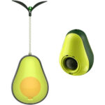 Avokado Şeklinde Kedi Naneli ve Mama Hazneli Kedi Oyuncağı - Görsel 4