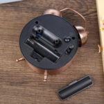 Bakır Metal Alarmlı Masa Saati - Görsel 4