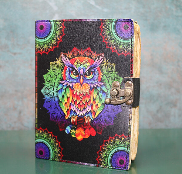 Baykuşlu Deri Defter Model 2