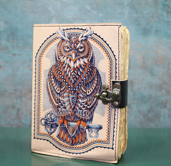 Baykuşlu Deri Defter Model 3