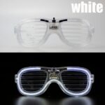 Beyaz Led Işıklı Parti Gözlüğü - Neon 3 Modlu
