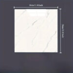 Beyaz Mermer Desenli Alüminyum Plastik Duvar Sticker (30x30) - Görsel 5