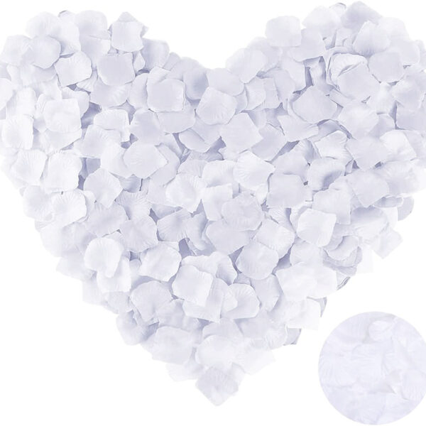 Beyaz Renk Gül Yaprağı - 5 Paket 500 Adet