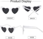 Beyaz Renk Kalp Şekilli Parti Gözlüğü - Görsel 3