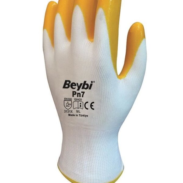 Beybi PN7 No:10 Sarı Nitril Eldiven