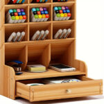 Bölmeli ve Çekmeceli Ahşap Organizer - Görsel 4