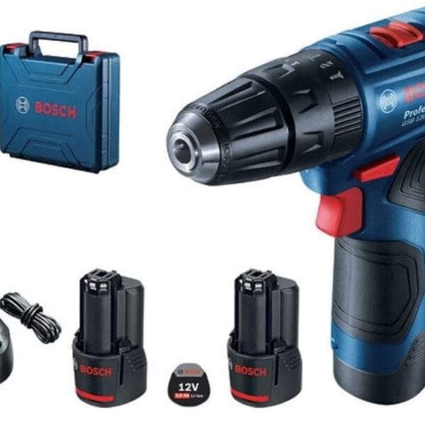 BOSCH GSB 120-LI Profesyonel 12 Volt 2,0 Ah Çift Akülü Darbeli Delme Vidalama