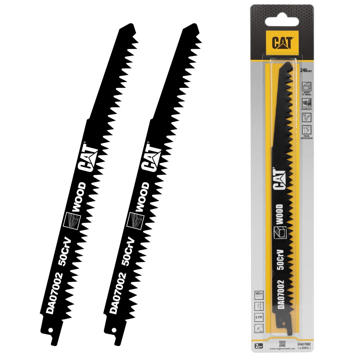 CAT DA07002 228mm 2 Parça Profesyonel Hızlı Ahşap Kesme Tilki Kuyruğu Testere Ucu - Görsel 1