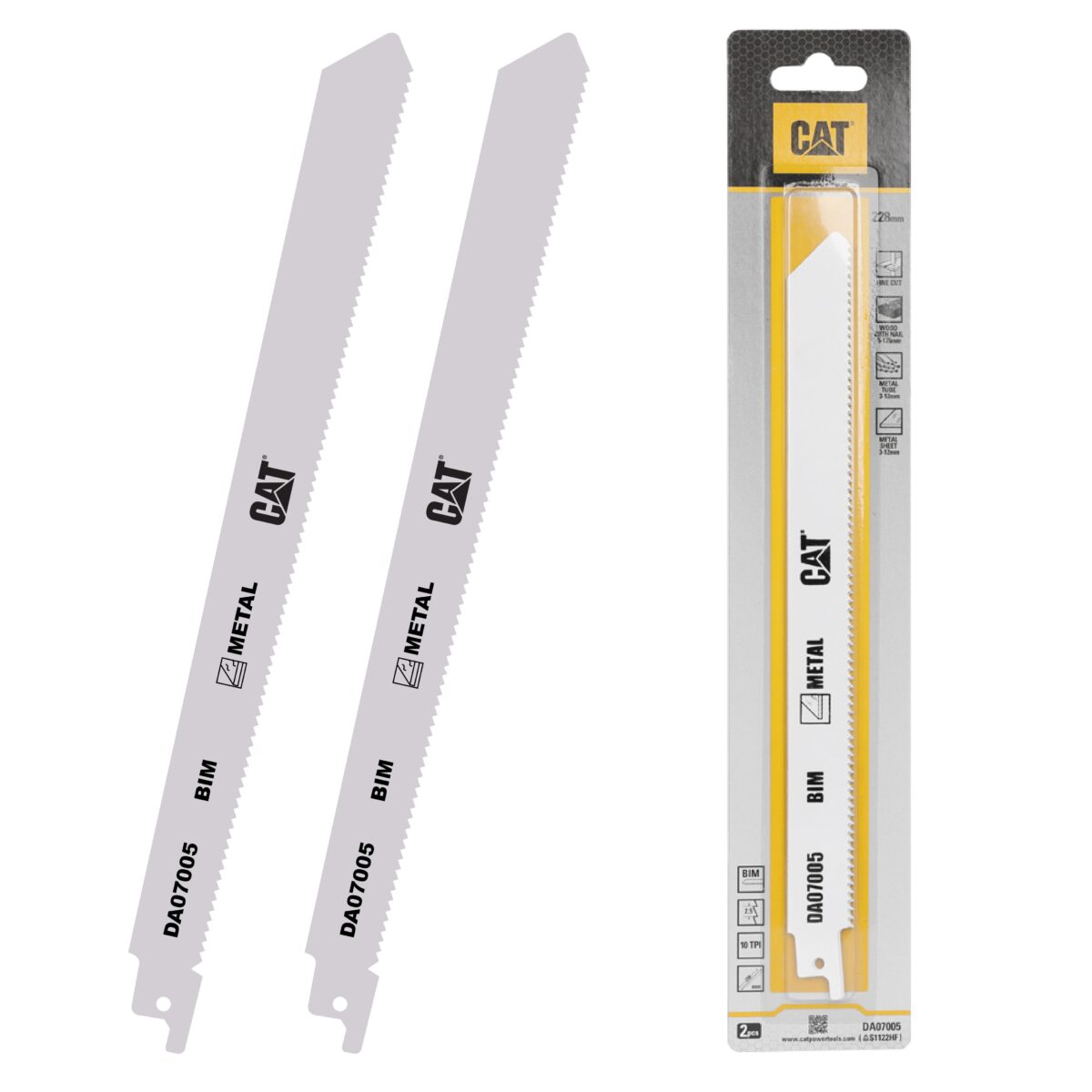 CAT DA07005 228mm 2 Parça Profesyonel Metal/Çivili Ahşap Kesme Tilki Kuyruğu Testere Ucu - Görsel 1