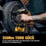 CAT DX72 18Volt/4.0Ah Li-ion Çift Akülü Şarjlı 350Nm Kömürsüz Profesyonel Somun Sıkma - Görsel 5