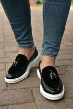 CH002 - RBT Loafer Verniciata Erkek Ayakkabı SIYAH - Görsel 2