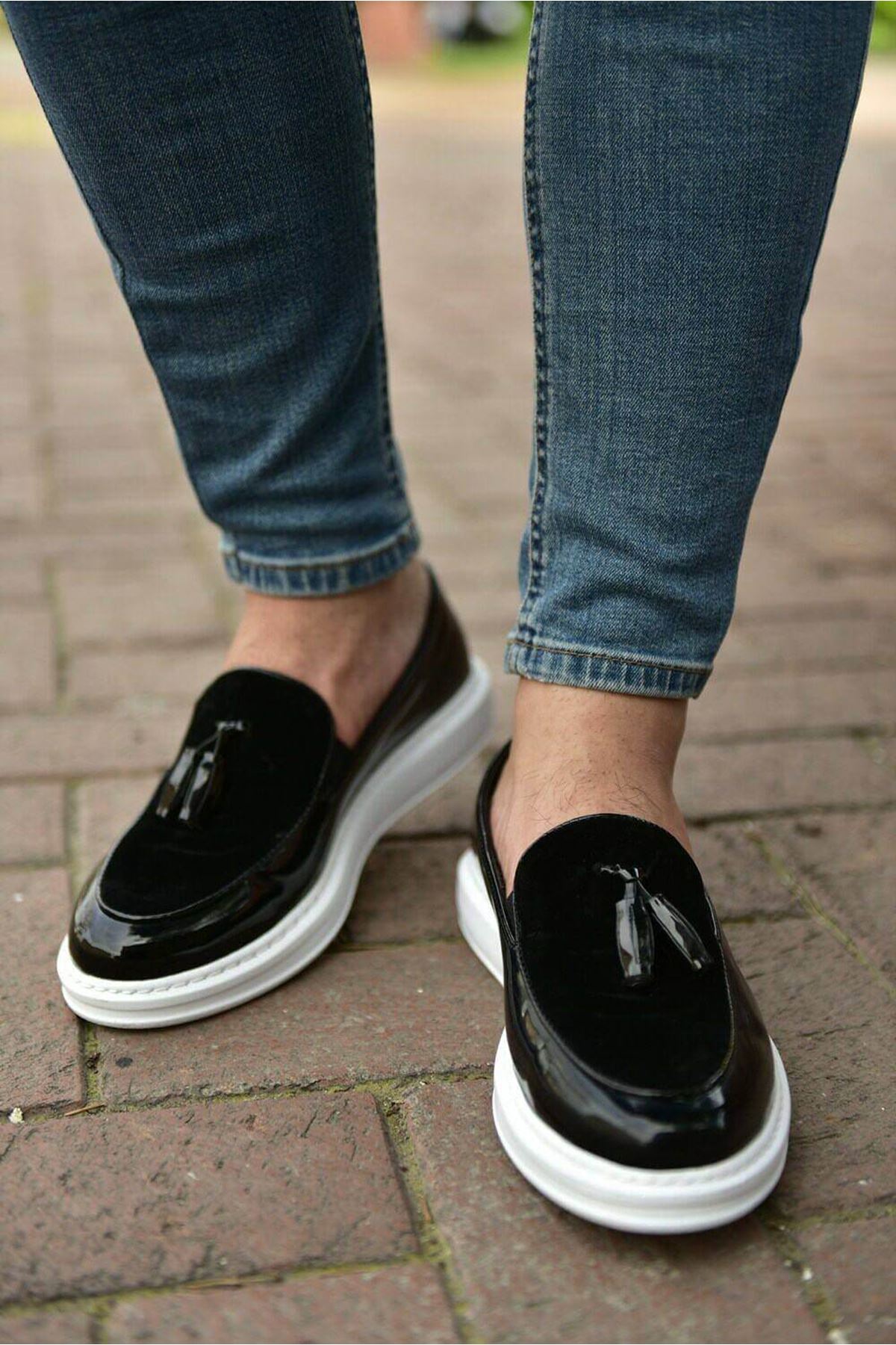ch002-rbt-loafer-verniciata-24171_2 CH002 - RBT Loafer Verniciata Erkek Ayakkabı SIYAH - Görsel 2