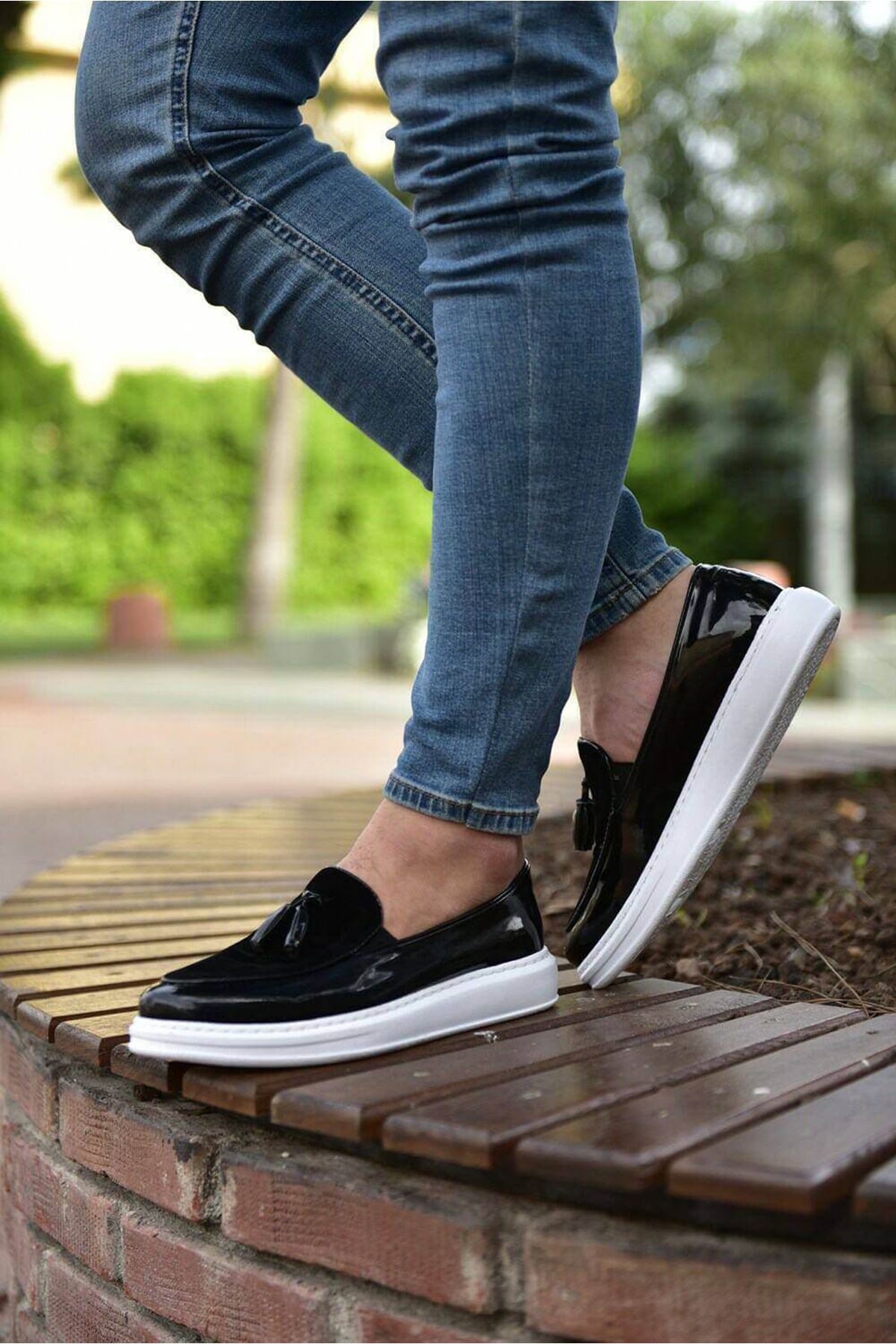 ch002-rbt-loafer-verniciata-24171_4 CH002 - RBT Loafer Verniciata Erkek Ayakkabı SIYAH - Görsel 4