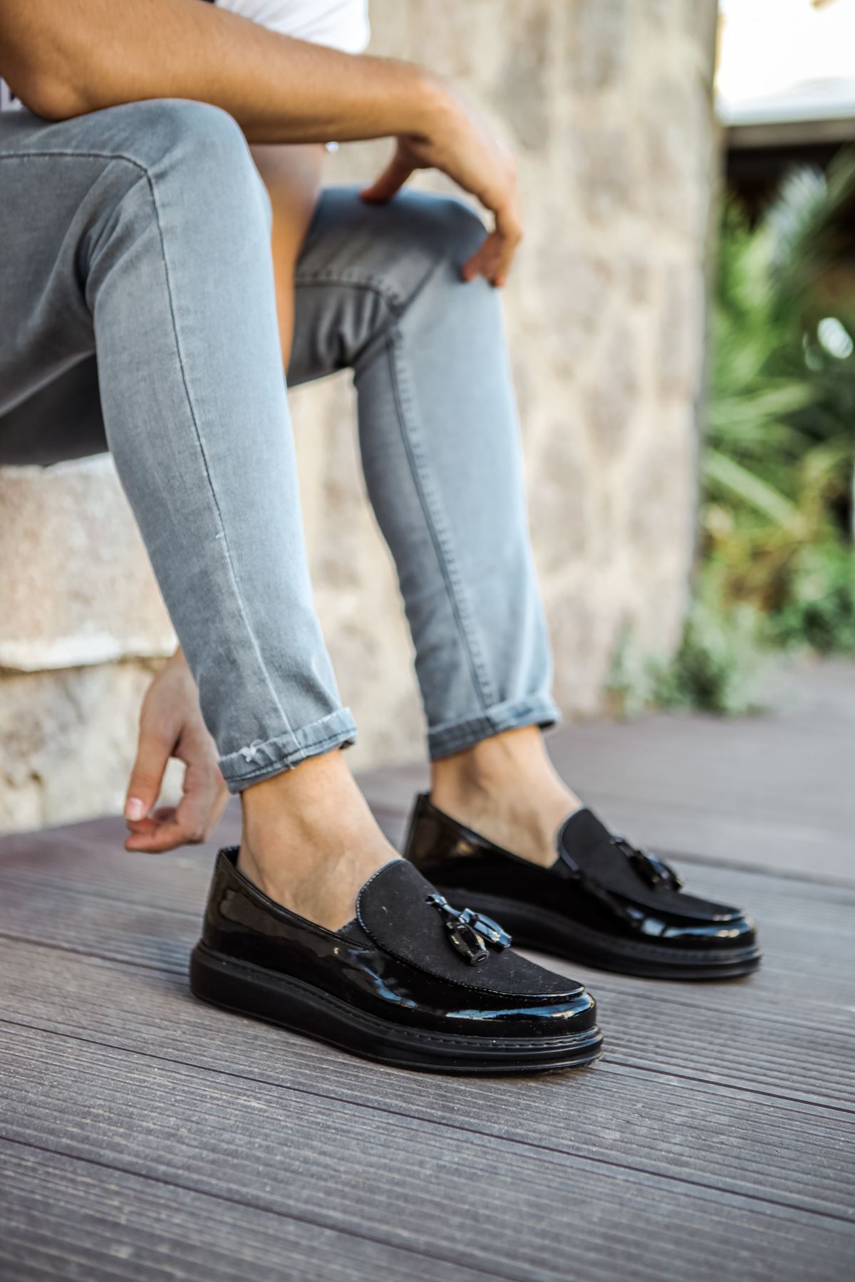 ch002-rst-loafer-verniciata-24172_4 CH002 - RST Loafer Verniciata Erkek Ayakkabı SIYAH - Görsel 4