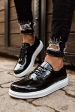 CH003 - RBT Pelle Verniciata Classica Erkek Ayakkabı SIYAH - Görsel 4