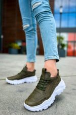 CH089 - CBT Low Top Lace Up Erkek Ayakkabı HAKI - Görsel 2