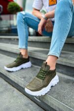 CH089 - CBT Low Top Lace Up Erkek Ayakkabı HAKI - Görsel 4