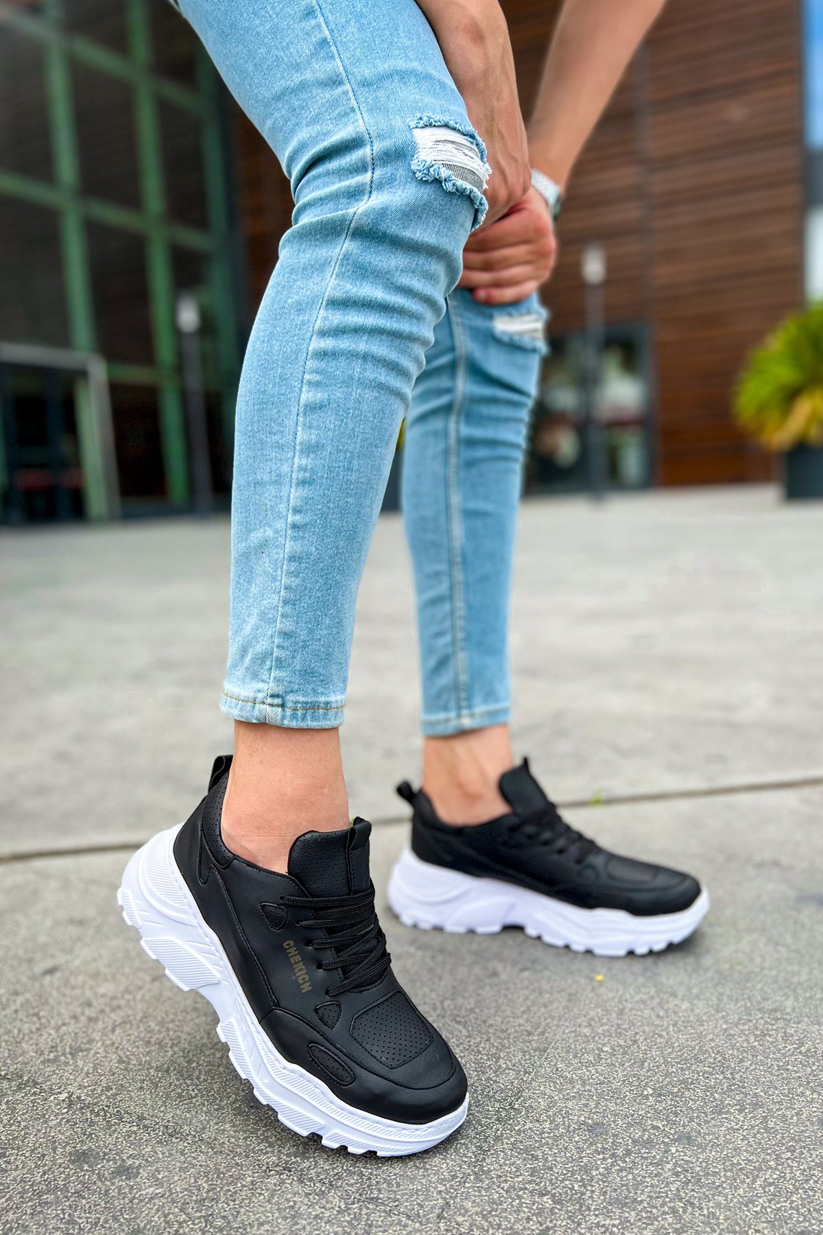 ch089-cbt-low-top-lace-up-er-24561_3 CH089 - CBT Low Top Lace Up Erkek Ayakkabı SIYAH - Görsel 3