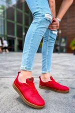 CH157 - CKT Retro Erkek Ayakkabı KIRMIZI - Görsel 3