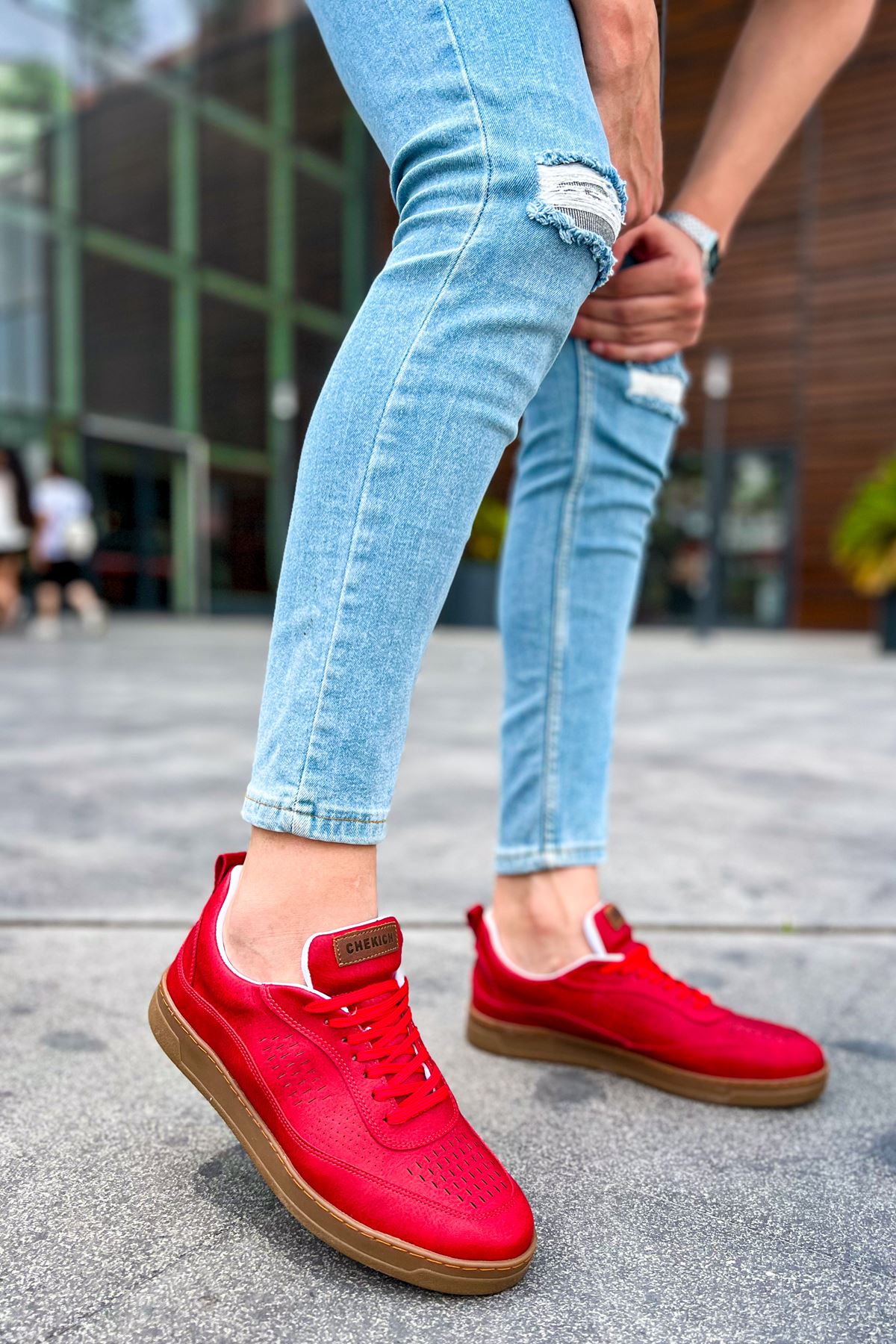ch157-ckt-retro-erkek-ayakka-24761_3 CH157 - CKT Retro Erkek Ayakkabı KIRMIZI - Görsel 3