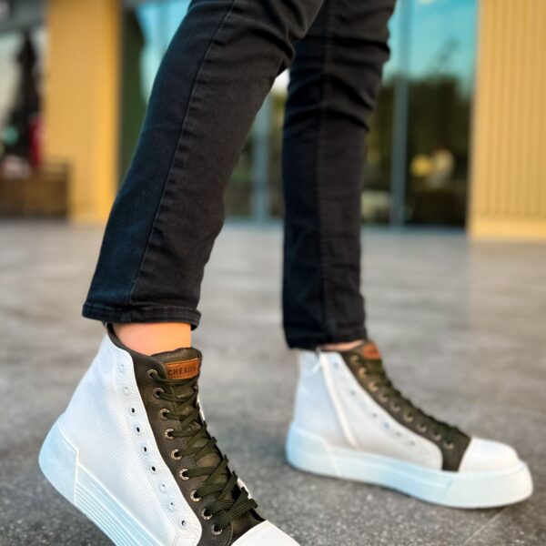 CH167 - GBT Blazer Erkek Bot BEYAZ / HAKI