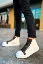 CH167 - GBT Blazer Erkek Bot BEYAZ / HAKI - Görsel 2