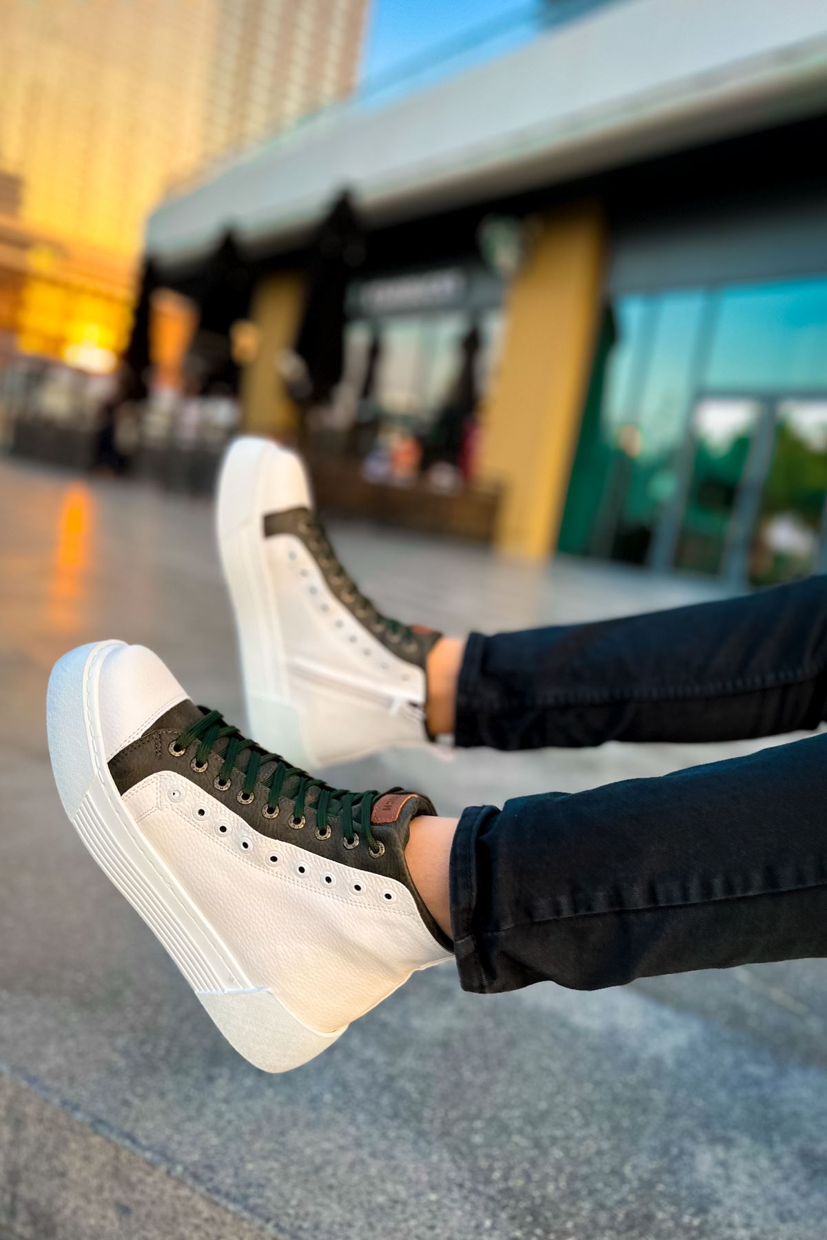 ch167-gbt-blazer-erkek-bot-b-24782_4 CH167 - GBT Blazer Erkek Bot BEYAZ / HAKI - Görsel 4