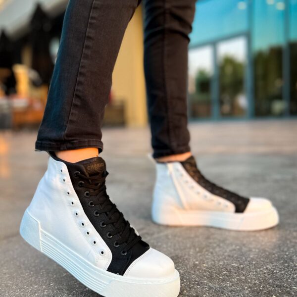 CH167 - GBT Blazer Erkek Bot BEYAZ/SIYAH