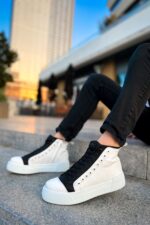 CH167 - GBT Blazer Erkek Bot BEYAZ/SIYAH - Görsel 3