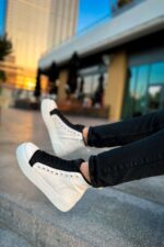 CH167 - GBT Blazer Erkek Bot BEYAZ/SIYAH - Görsel 4