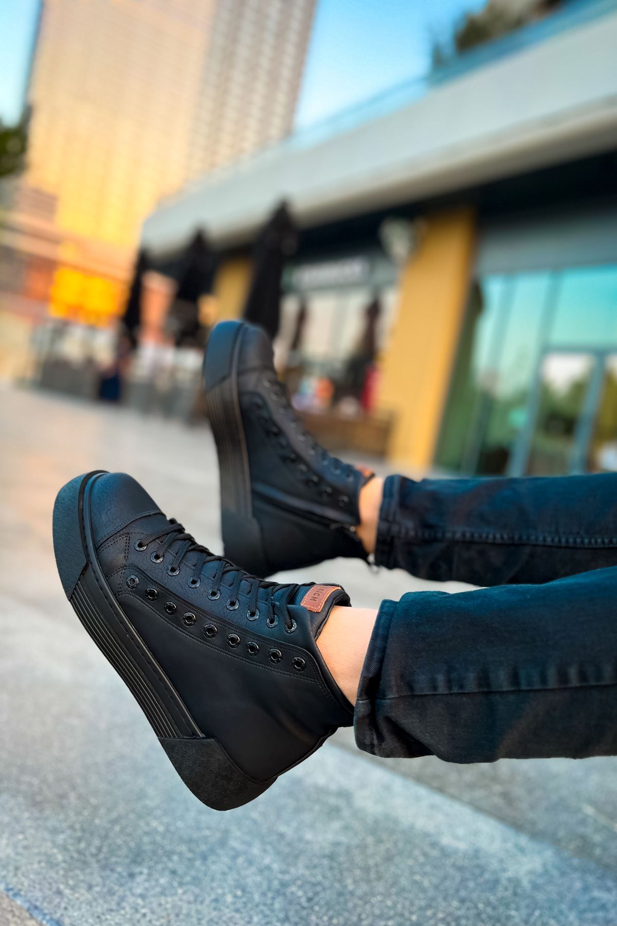 ch167-gst-blazer-erkek-bot-s-24786_4 CH167 - GST Blazer Erkek Bot SIYAH/SIYAH - Görsel 4