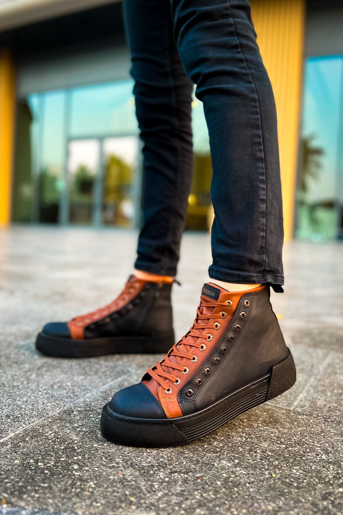 ch167-gst-blazer-erkek-bot-s-24787_1 CH167 - GST Blazer Erkek Bot SIYAH/TABA - Görsel 1