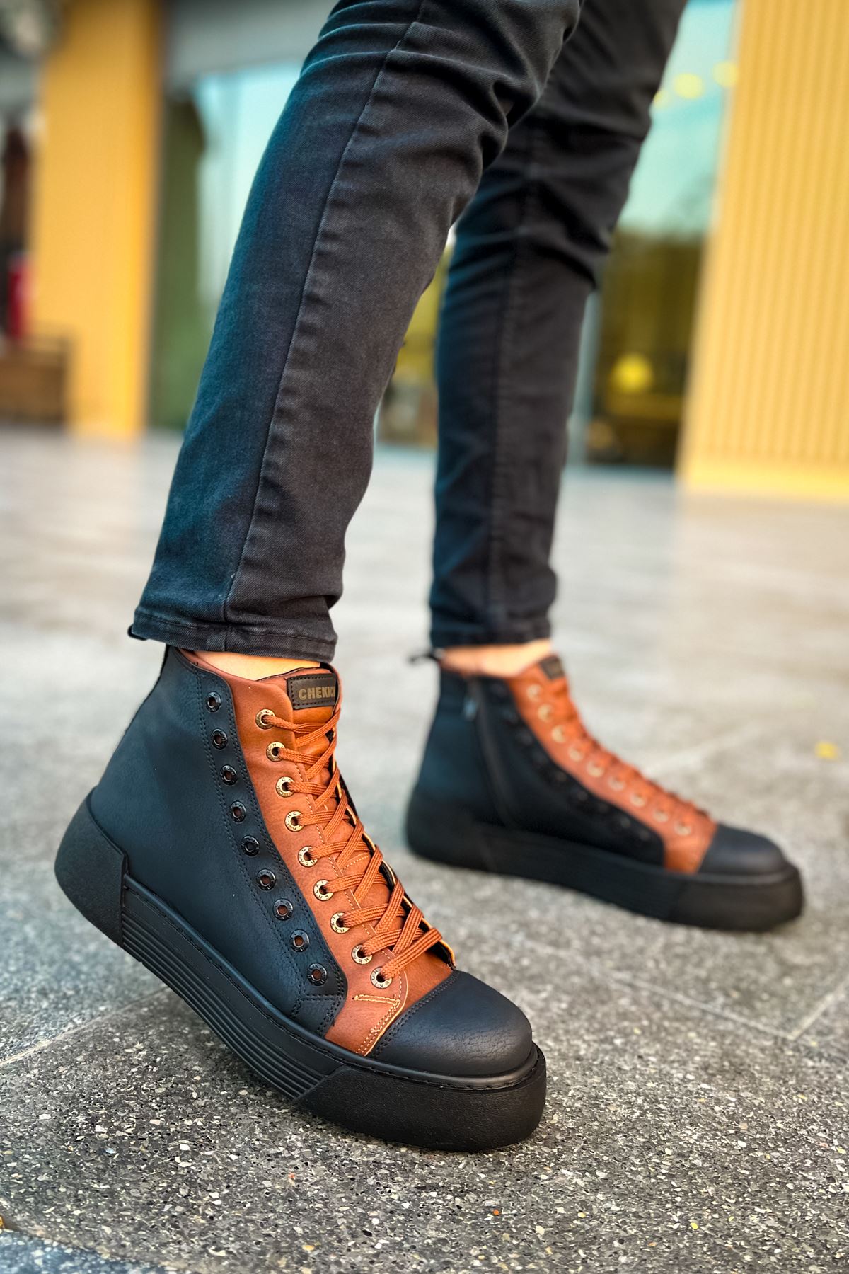 ch167-gst-blazer-erkek-bot-s-24787_2 CH167 - GST Blazer Erkek Bot SIYAH/TABA - Görsel 2