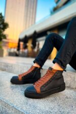 CH167 - GST Blazer Erkek Bot SIYAH/TABA - Görsel 3