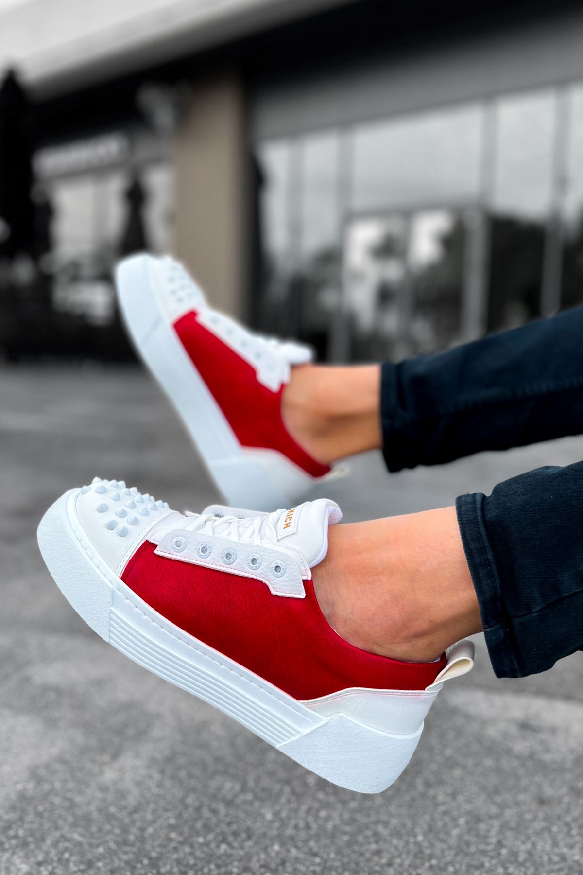 ch169-cbt-thorn-erkek-ayakka-24791_5 CH169 - CBT Thorn Erkek Ayakkabı BEYAZ / KIRMIZI - Görsel 5