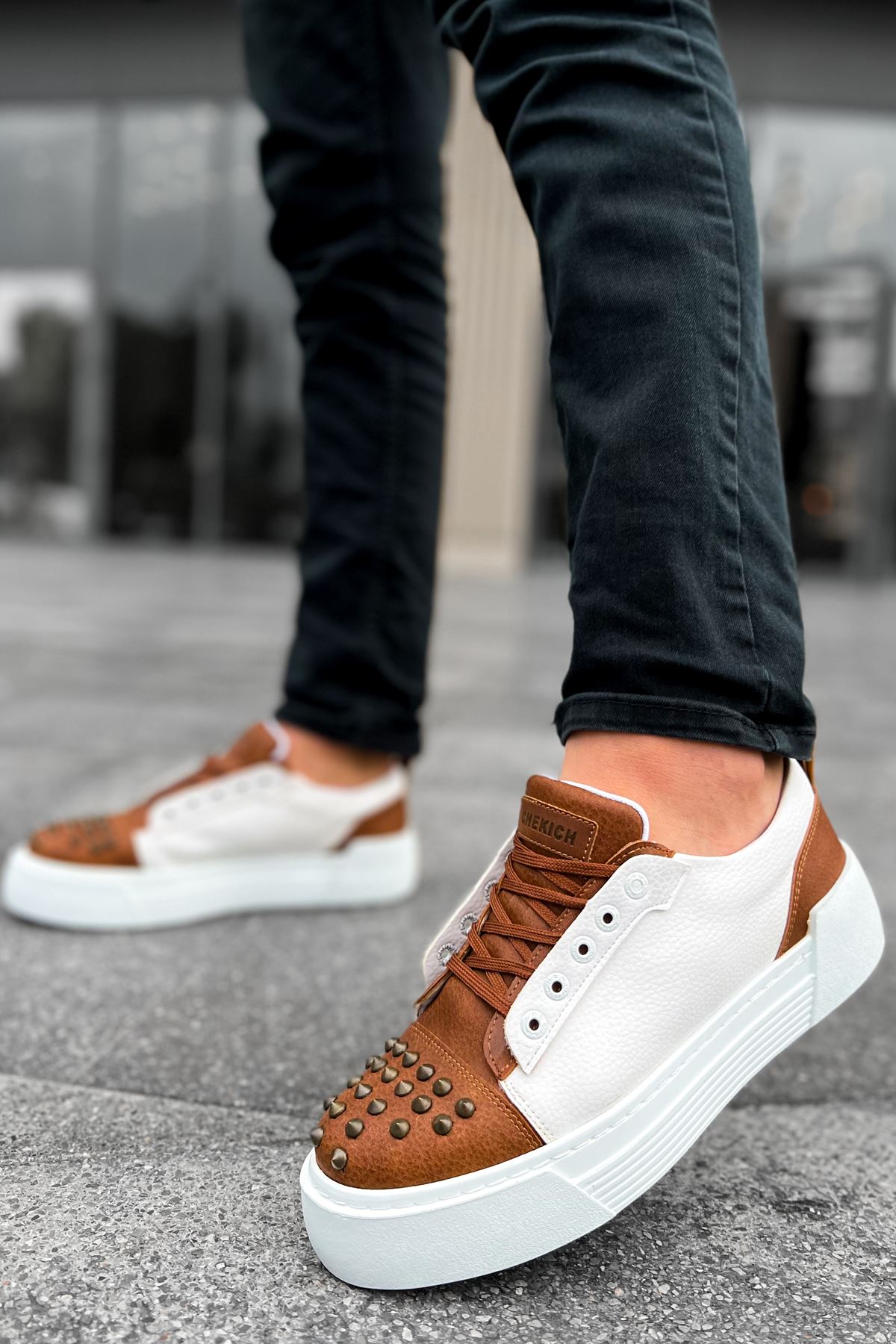 ch169-cbt-thorn-erkek-ayakka-24796_2 CH169 - CBT Thorn Erkek Ayakkabı TABA/BEYAZ - Görsel 2