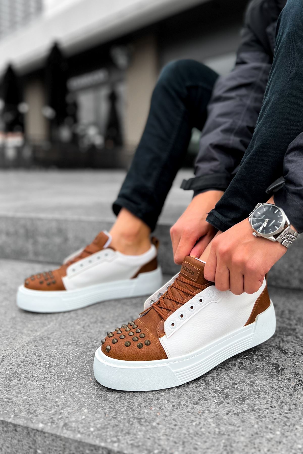 ch169-cbt-thorn-erkek-ayakka-24796_4 CH169 - CBT Thorn Erkek Ayakkabı TABA/BEYAZ - Görsel 4