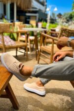 CH173 - KBT Velluto Erkek Ayakkabı BEJ - Görsel 3