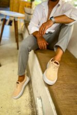 CH173 - KBT Velluto Erkek Ayakkabı BEJ - Görsel 4