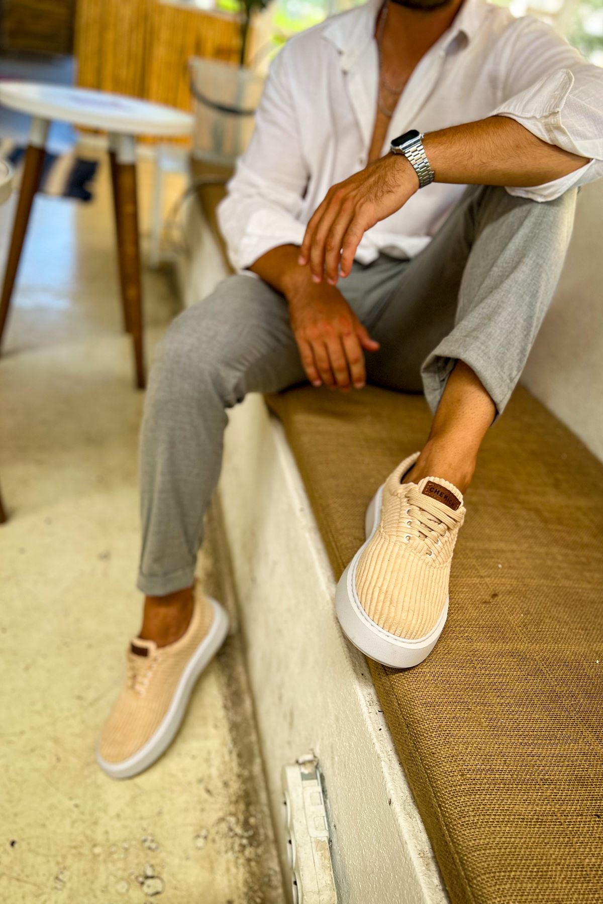 ch173-kbt-velluto-erkek-ayak-24810_4 CH173 - KBT Velluto Erkek Ayakkabı BEJ - Görsel 4