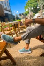 CH173 - KBT Velluto Erkek Ayakkabı SU YESILI - Görsel 2