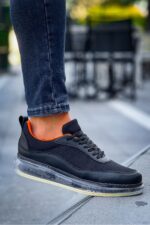 CH181 - RRT İpekyol  Erkek Ayakkabı SIYAH - TURUNCU - Görsel 3