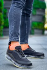 CH181 - RRT İpekyol  Erkek Ayakkabı SIYAH - TURUNCU - Görsel 5