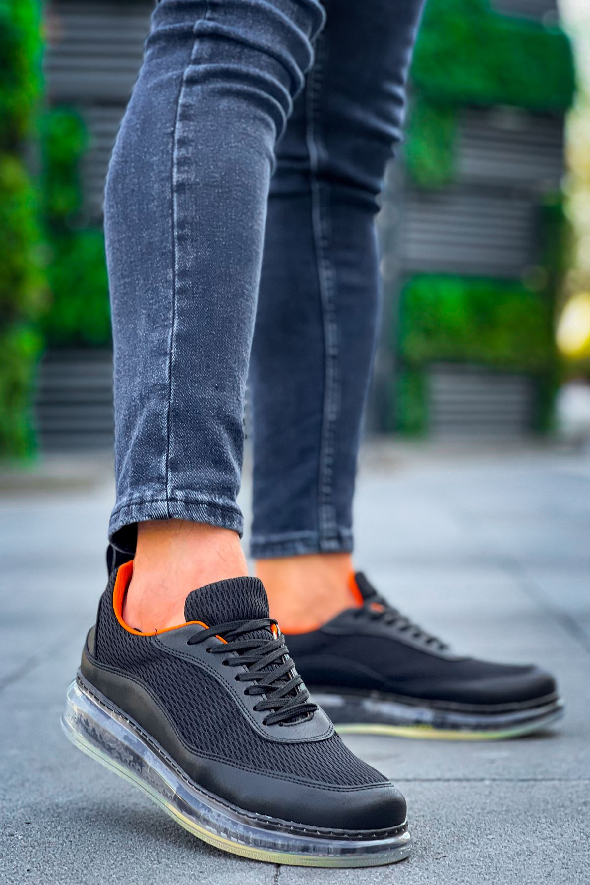 ch181-rrt-ipekyol-erkek-ay-24860_5 CH181 - RRT İpekyol  Erkek Ayakkabı SIYAH - TURUNCU - Görsel 5