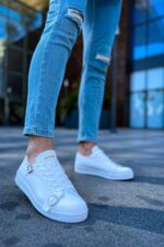 CH191 - CBT Side Buckle Erkek Ayakkabı BEYAZ