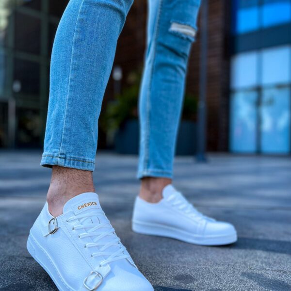 CH191 - CBT Side Buckle Erkek Ayakkabı BEYAZ