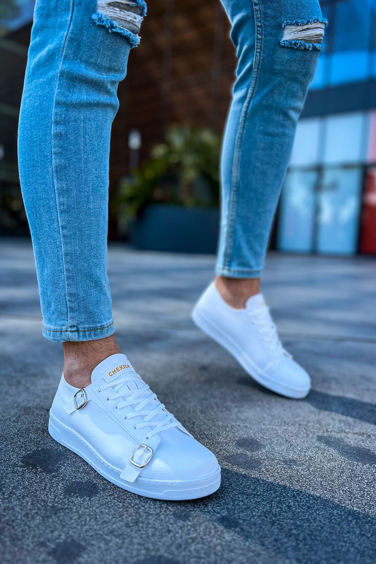 ch191-cbt-side-buckle-erkek-24884_2 CH191 - CBT Side Buckle Erkek Ayakkabı BEYAZ - Görsel 2
