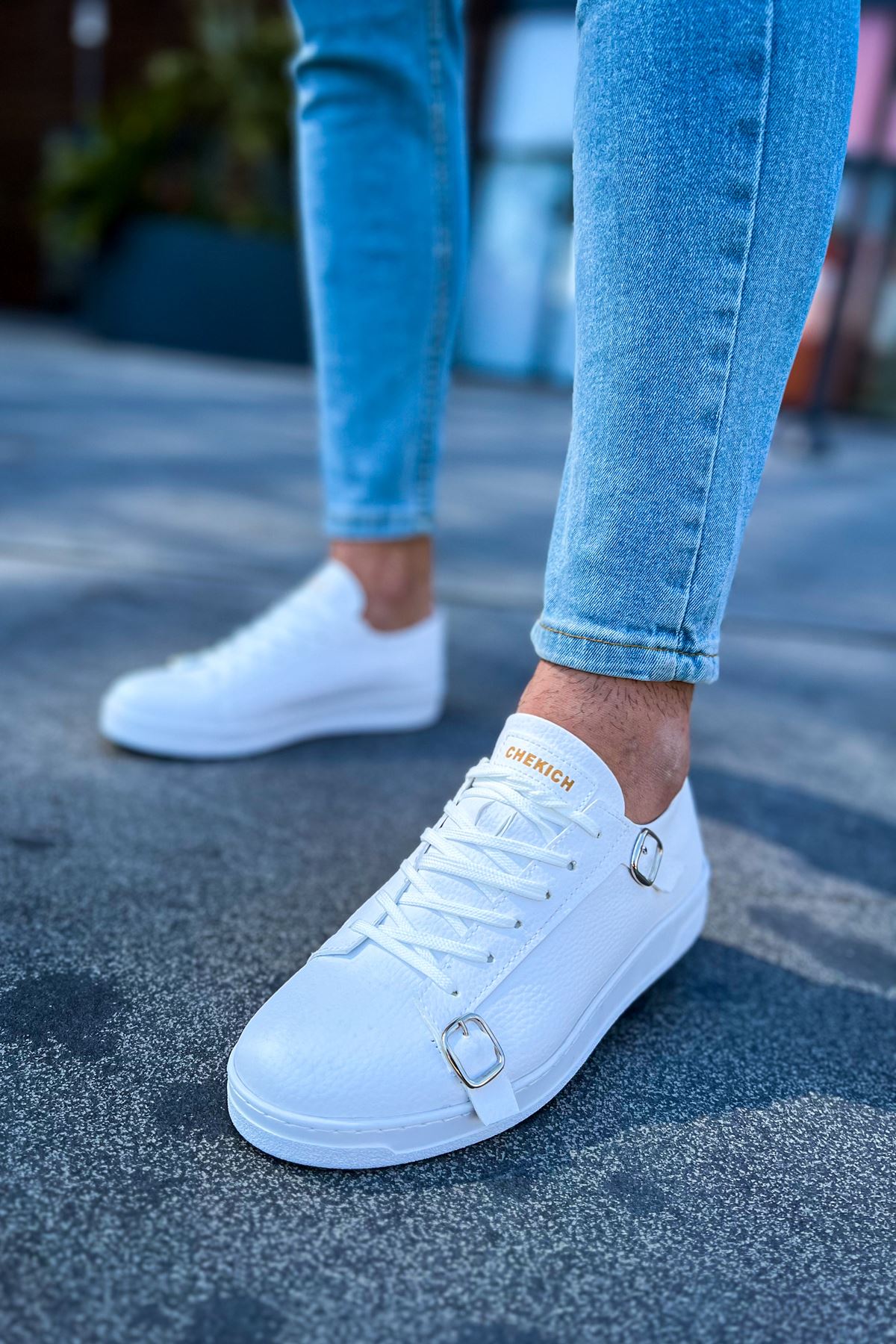 ch191-cbt-side-buckle-erkek-24884_3 CH191 - CBT Side Buckle Erkek Ayakkabı BEYAZ - Görsel 3