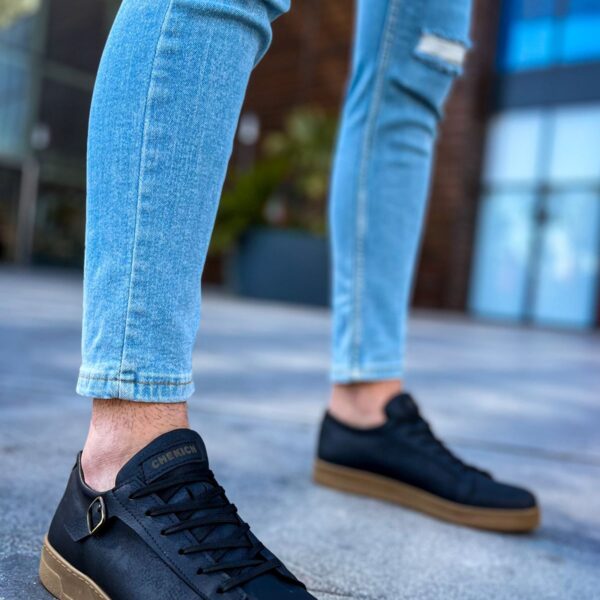 CH191 - CKT Side Buckle Erkek Ayakkabı SIYAH